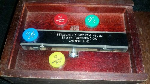 Permeability indicator 3075 severn engineering co. Annapolis md