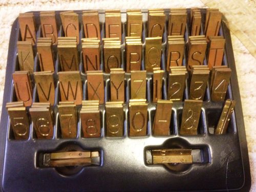 #6 ~ Vintage ~ Engraving Machine Fonts ~ 5/8&#034;  Letters ~ BRASS ~ New-Hermes