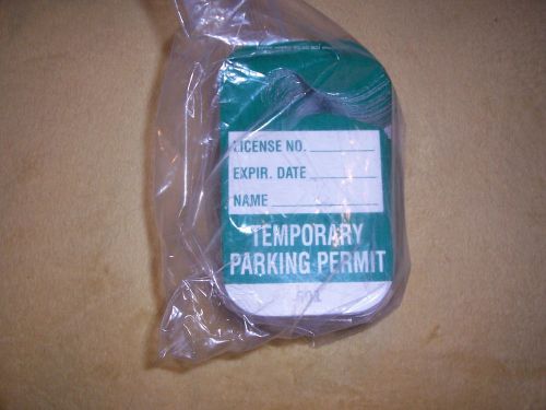 Temporary Parking Permits Pack of 100 (#601-700) Green 3&#034; x 5&#034;