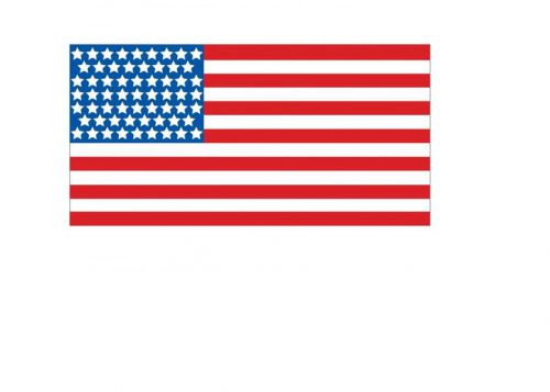 ONE 3&#034; X 5.5&#034; USA AMERICAN PATRIOTIC FLAG, VINYL DECAL BUMPER STICKERS