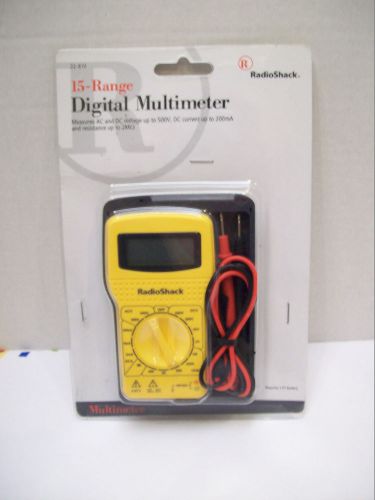 Radio Shack~15-Range Digital Multimeter~Measures AC DC Voltage~Case~Brand New~G1
