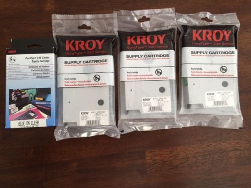 Kroy DuraType 240 Series Labeling Tape Cartidges Lot of 4