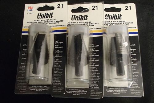 (337) NEW UNIBIT STEP DRILL 3/4&#034; - 1 3/8&#034;#10221 AMERICAN TOOL CO 21