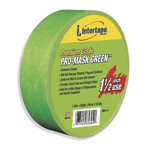 Intertape polymer group 1&#034; premium grade pro-mask green™ painters&#039; tape 5803-1 for sale
