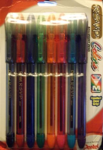 Pentel R.S.V.P Colors 8pk Ballpoint Pens #22648