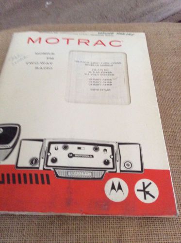 Vintage Motrac Fm Two Way Radio Police Manual