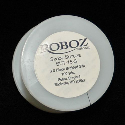 ROBOZ 3-0 Black Braided Silk Suture: 100yd spool