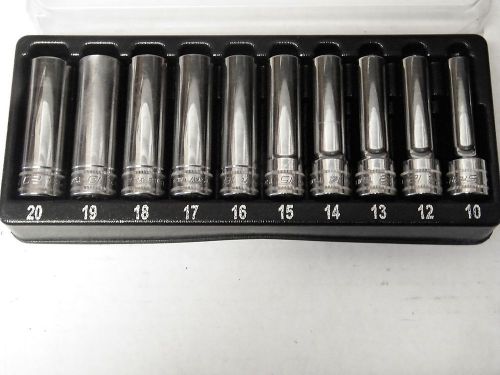 Snap-on new 10pc  1/2&#034; dr metric deep socket set  new for sale