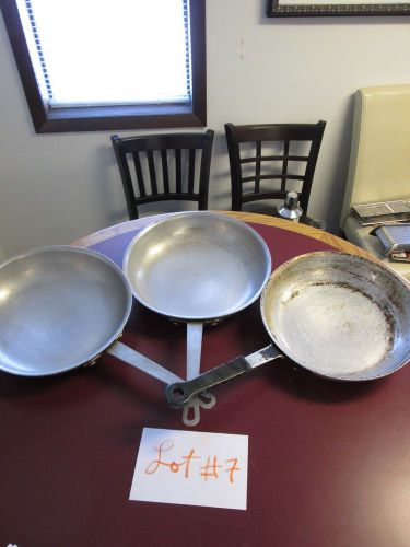 COMMERCIAL COOKWARE - LOT OF 3 - SAUTE PANS - NO RESERVE - LOOKING GOOD