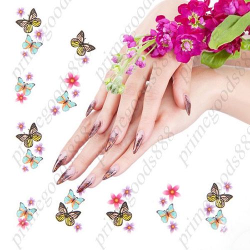 Butterfly Style Nail Art Stickers Decals DIY Nail Care for Finger and Toe Nails
