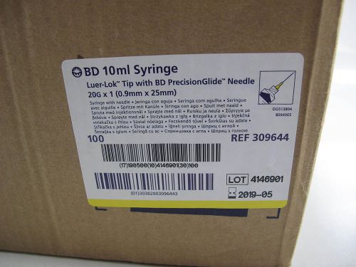 BD SYRINGE 20G Gauge 10 ml Precision Glide Needle Diabetic Supply Latex Free