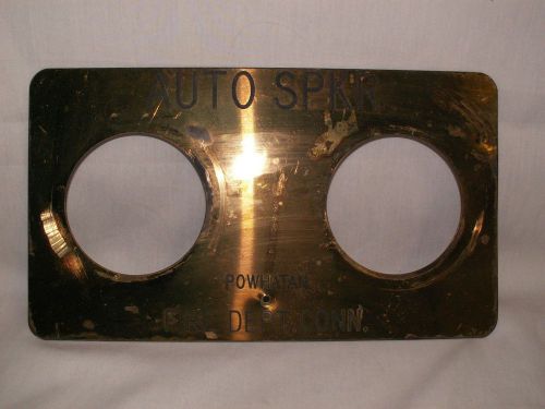 AUTO SPRINKLER Plate / Cover Powhatan Fire Department Conn.