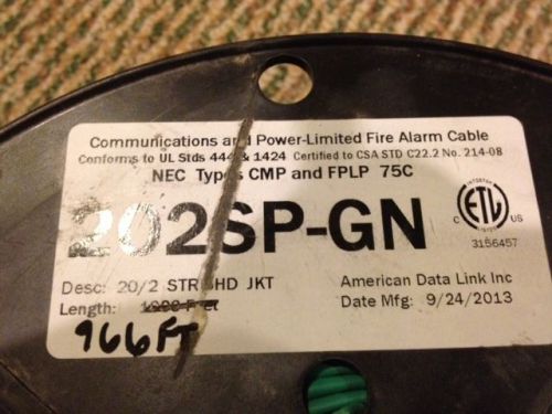 Data Link 966ft 202SP-GN 20G 2C STR SHLD CMP/FPLP control cable