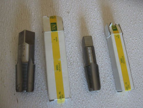 2 ACE PIPE TAP 3/4&#034; -14 NPT &amp;1/2&#034; -14 NPT # 1906 &amp; 1905 - QUALITY USA MADE