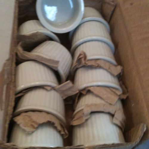 Restaurant Ceramic souffle  Portion Cups  2 ounce 24 ct. pleated sides