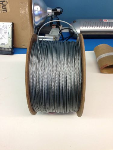 1/8 aircraft cable galv. 1000&#039; spool 7x19 domestic mill spec mfg. loos &amp; co. for sale