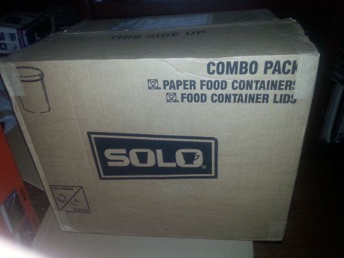 240 Solo 16oz Paper Food Containers with Vented Lids - for hot and cold foods