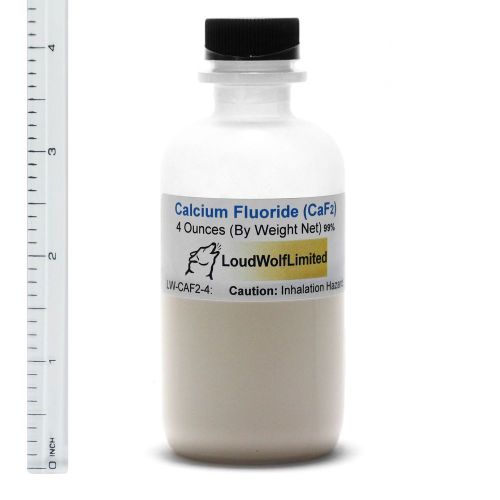 Calcium fluoride  ultra-pure (99.9%)  fine powder  4 oz  ships fast from usa for sale
