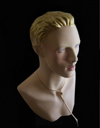 UNIQUE &amp; BEAUTIFUL! &#034;THE GOLDEN BOY&#034;LIFE-SIZE OOAK MANNEQUIN BUST-LIKE NO OTHER!
