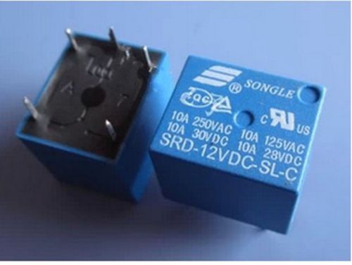 2PCS Mini Power Relay SRD-12VDC-SL-C 12V DC coil SONGLE PCB type electromagnet