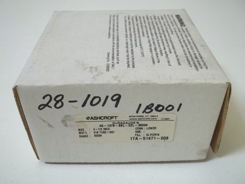 Ashcroft 45-1379-ssl-02l-3000# duragauge 0-3000 *new in a box* for sale