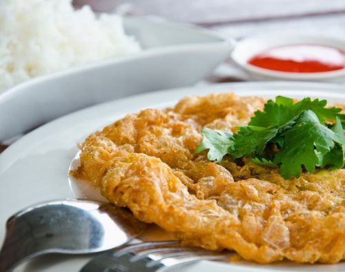 Thai Foods Recipe pork omelette Easy Cooking Kitchen for Family Menu **