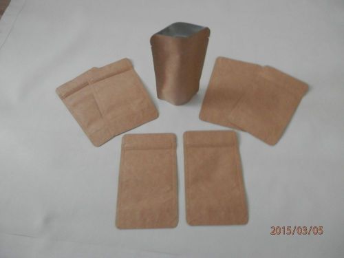 20pcs Stand up Kraft Paper Zip lock Bag Aluminum Foil coffee tee Packaging new