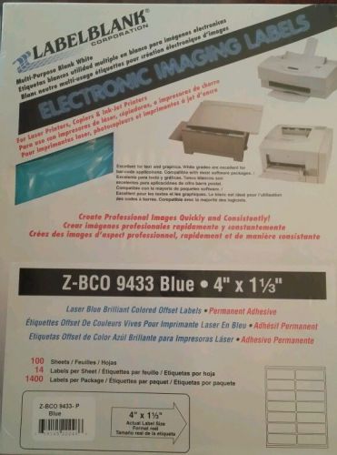 Labelblank blue multipurpose Electronic imaging labels