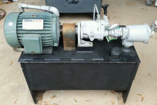 Motion industries 5 hp 5 gpm hydraulic power unit vickers pump 3 ph motor for sale