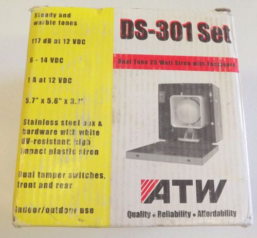 Atw ds-301 set dual tone 25 watt siren with enclosure for sale