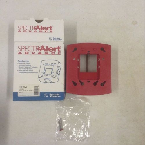 (5)Pcs Lot System Sensor SpectrAlert Advance BBS-2 Red Fire Alarm Back Box Skirt