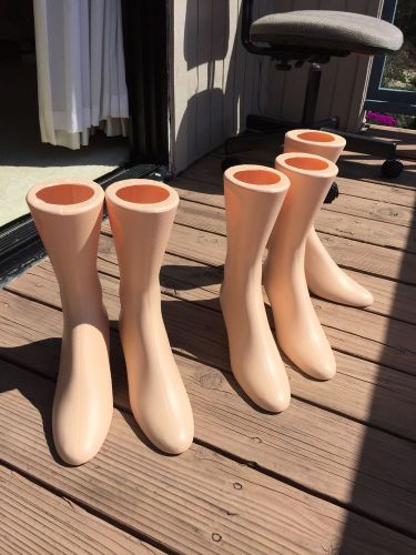 (5) Weighted RPM Industries Plastic Mannequin Leg Foot Shoe Form Boots Socks