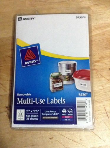 2x Avery 5430 Removable Multi-Use White Adhesive Inkjet Laser Labels 3/4 x 1 1/2