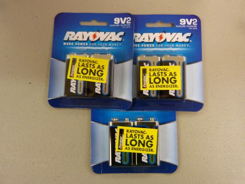 48 New Rayovac 9 Volt Batteries 24 Retail Packages Per Lot EXP December 2016