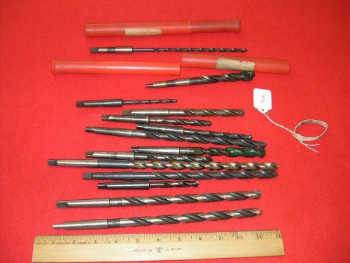 14 Miscellaneous #1 Morse Taper Shank Drill Bits 12 Used 2 New