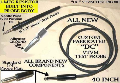 Vtvm vom dc test probe &#034;wire piercing&#034; assy for heathkit eico sencore prewired for sale