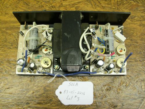 SOLA 15VDC 1.6A Power Supply 83-15-2216 Lot 3