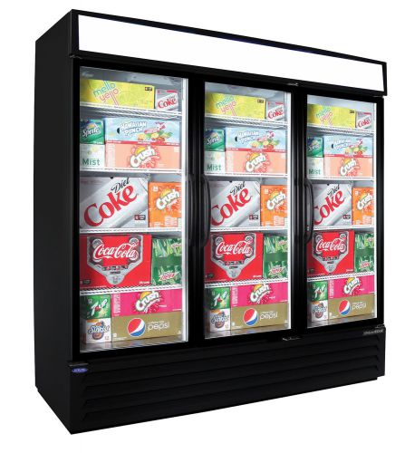 Nor-Lake AdvantEDGE_NLGRP74-HG-B, 3 Swing Glass Door Refrigerator Merchandiser W