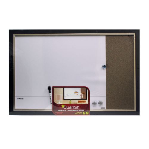 Quartet 23 x 35 Home Decor Two-Tone Dry Erase Bulletin Combo Board - Espresso