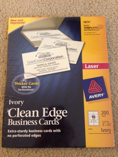 Avery 5876 Ivory Clean Edge Business Cards Pack Of 200
