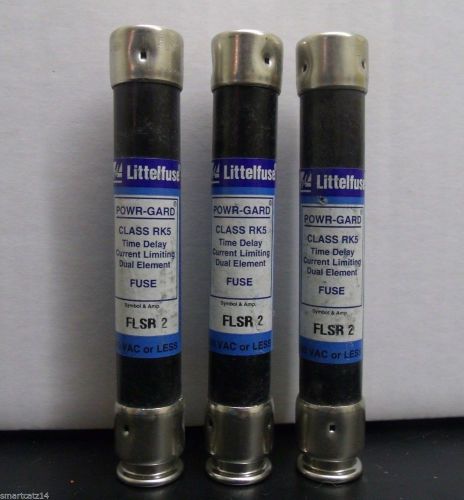 3 brand new littelfuse flsr-2 600v 2a time delay dual element fuse for sale