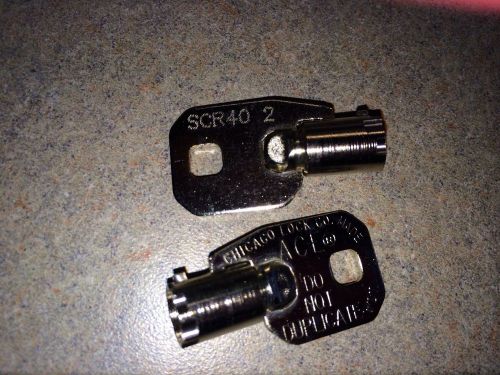 Barrel style camlock keys scr40 2 for sale