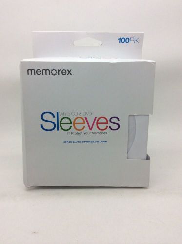 Memorex White CD &amp; DVD Sleeves 100 Pack Open Box