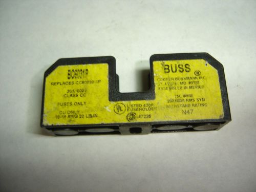 BUSS BC6031P SINGLE FUSE HOLDER 30A 600V CLASS CC FUSES ONLY
