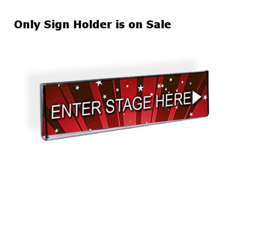 Count of 10 acrylic wall mount nameplate sign holder w/magnetic tape 8.5&#034;wx2.5&#034;h for sale