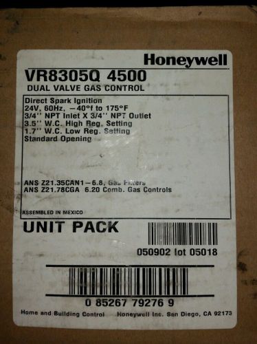 HONEYWELL DUAL VALVE GAS CONTROL VR8305Q4500