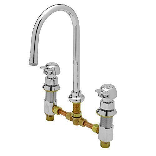 NEW T&amp;S Brass B-2820-PA Deck Mount 8-Inch Centers Rigid Metering Faucet