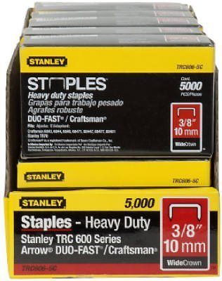 Stanley trc606-5c 5,000 units 3/8-inch heavy duty staples for sale