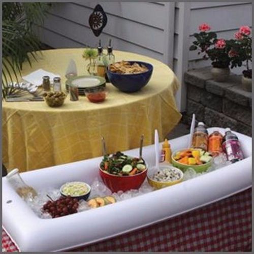 Inflatable Buffet Salad Bar Cooler Ice Holder Picnic BBQ Barbecue Deck Party Cup