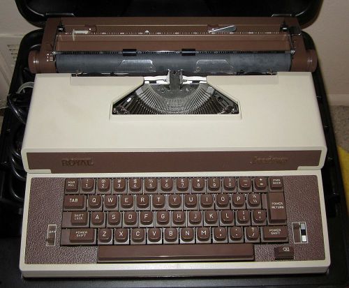Vintage Royal Academy Electric Typewriter Brown with Case Tested/Working